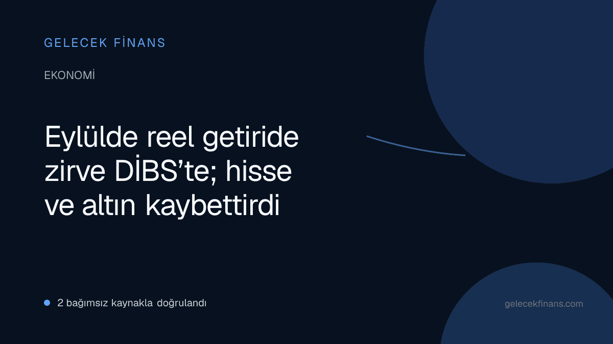 Eylülde reel getiride zirve DİBS’te; hisse ve altın kaybettirdi