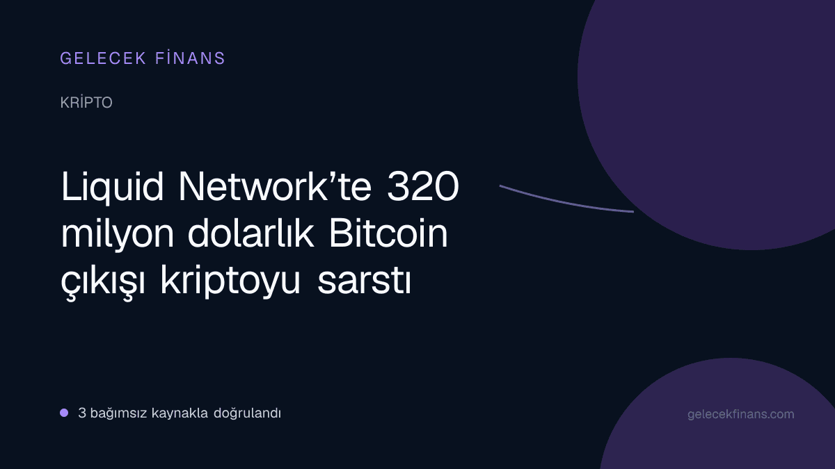 Liquid Network’te 320 milyon dolarlık Bitcoin çıkışı kriptoyu sarstı