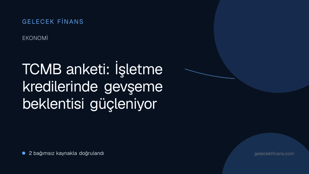 TCMB anketi: İşletme kredilerinde gevşeme beklentisi güçleniyor