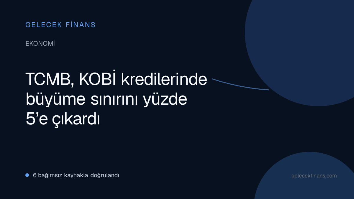 TCMB, KOBİ kredilerinde büyüme sınırını yüzde 5’e çıkardı