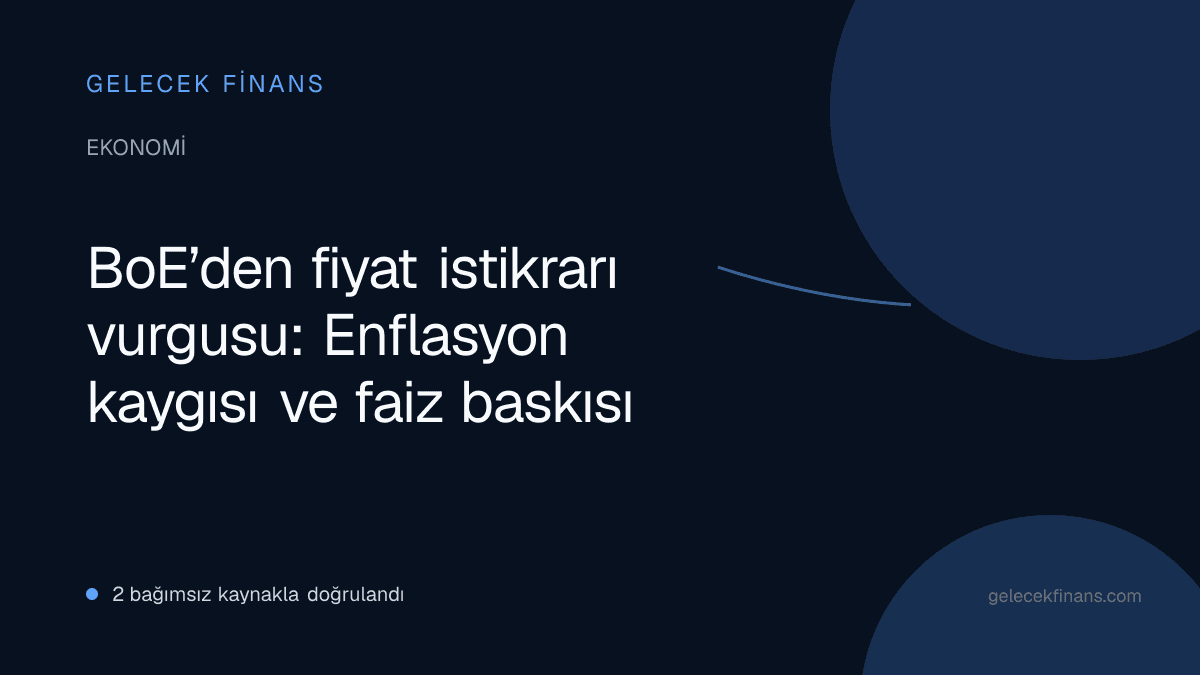 BoE’den fiyat istikrarı vurgusu: Enflasyon kaygısı ve faiz baskısı