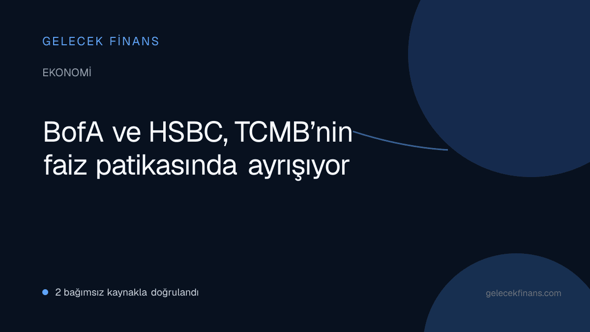 BofA ve HSBC, TCMB’nin faiz patikasında ayrışıyor