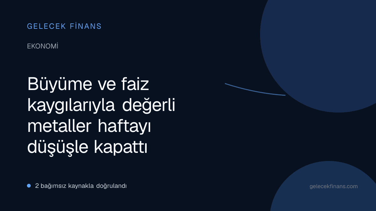 Büyüme ve faiz kaygılarıyla değerli metaller haftayı düşüşle kapattı