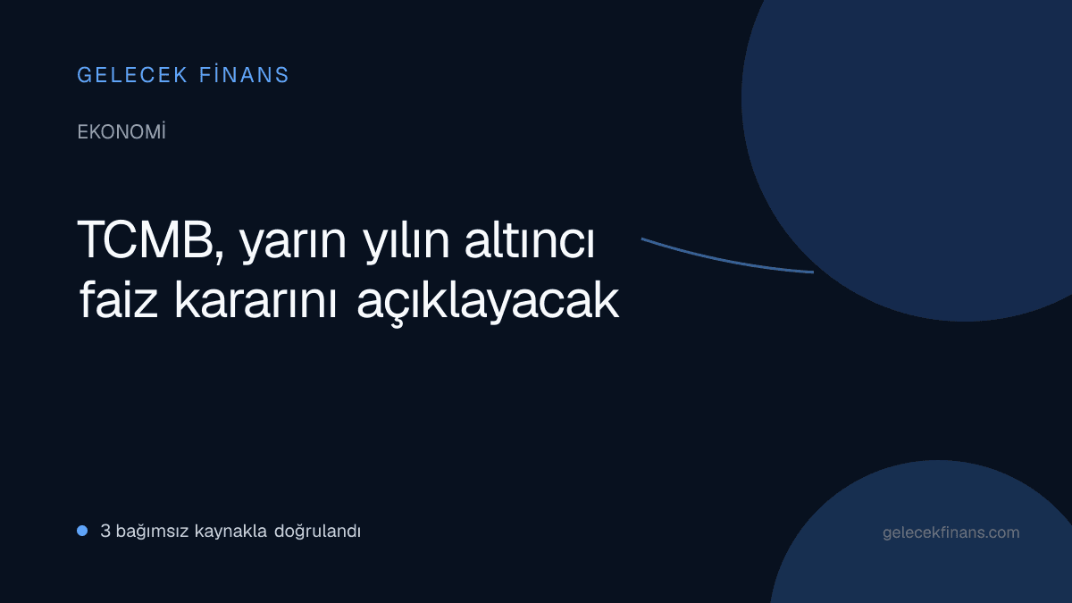 TCMB, yarın yılın altıncı faiz kararını açıklayacak