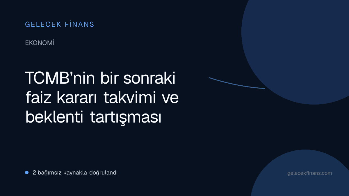 TCMB’nin bir sonraki faiz kararı takvimi ve beklenti tartışması